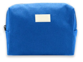 Trousse coton bio personnalisable 27x18 cm - Estelle Bleu roi